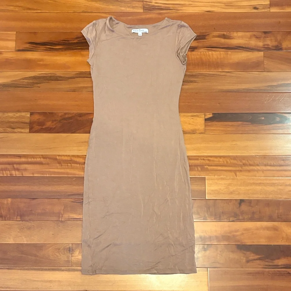 Brown T-Shirt Dress - Picture 2 of 7